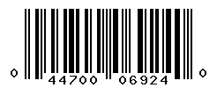 UPC barcode number 044700069240