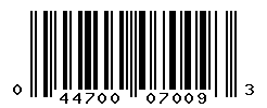 UPC barcode number 044700070093