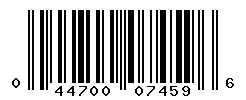 UPC barcode number 044700074596