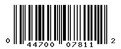 UPC barcode number 044700078112