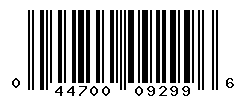 UPC barcode number 044700092996