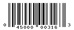 upc 045000003163 barcode image