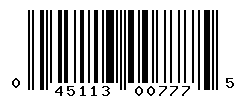 UPC barcode number 045113007775