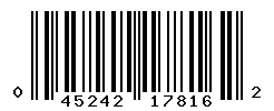 UPC barcode number 045242178162