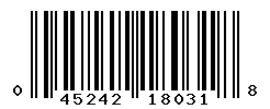 UPC barcode number 045242180318