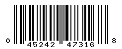 UPC barcode number 045242473168