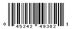 UPC barcode number 045242493821