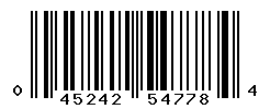 UPC barcode number 045242547784
