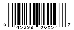 UPC barcode number 045299000577