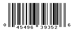 UPC barcode number 045496393526