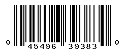 UPC barcode number 045496393830