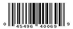 UPC barcode number 045496400699