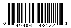 UPC barcode number 045496401771