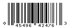 UPC barcode 045496424763