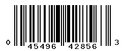 UPC barcode 045496428563