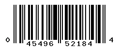 UPC barcode 045496521844