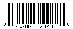 UPC barcode number 045496744816