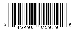 UPC barcode number 045496819798