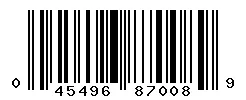 UPC barcode 045496870089