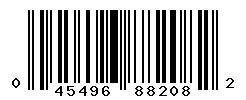 UPC 045496882082 barcode image