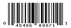 UPC barcode 045496890711