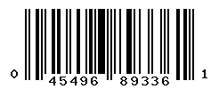 UPC barcode number 045496893361