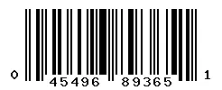 UPC barcode 045496893651