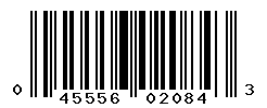 UPC barcode number 045556020843