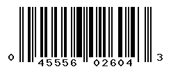 UPC barcode number 045556026043
