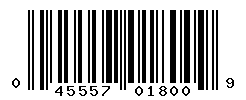 UPC barcode number 045557018009