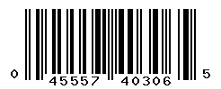 UPC barcode number 045557403065