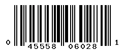 UPC barcode 045558060281