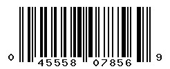 UPC barcode 045558078569