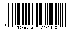 UPC barcode number 045635251601