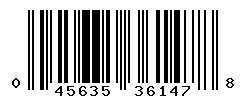 UPC barcode number 045635361478