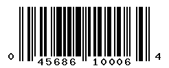 UPC barcode number 045686100064