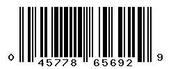 UPC barcode number 045778656929