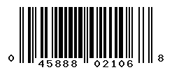 UPC barcode number 045888021068