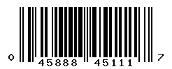 UPC barcode number 045888451117