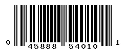 UPC barcode 045888540101