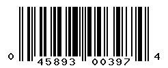 UPC barcode number 045893003974