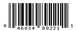 UPC barcode number 046034892211