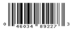 UPC barcode number 046034892273