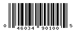 UPC barcode number 046034901005