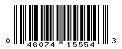 UPC barcode number 046074155543