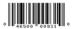 UPC barcode number 046500009310