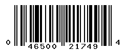 UPC barcode number 046500217494