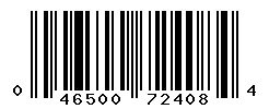 UPC barcode number 046500724084