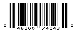 UPC barcode number 046500745430