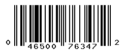 UPC barcode number 046500763472